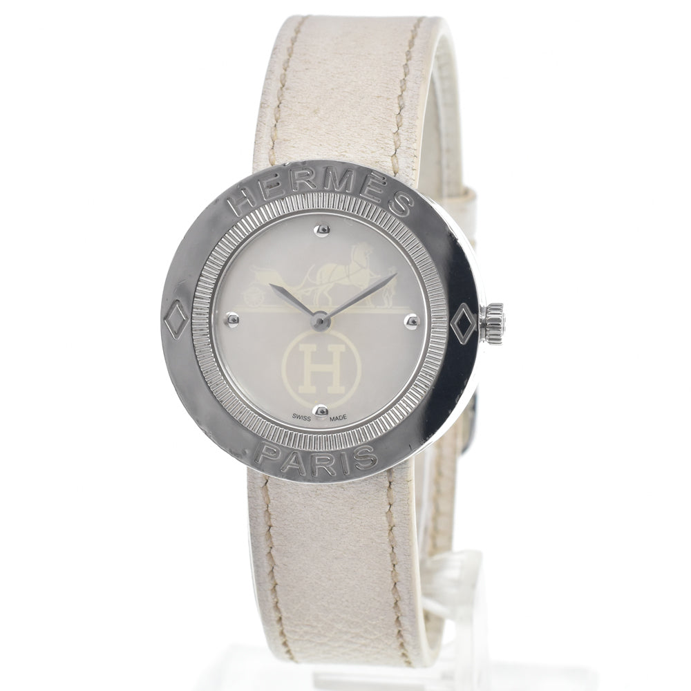 HERMES Pass pass PP1.410 White shell Dial Quartz Ladies
 Watch E#147211