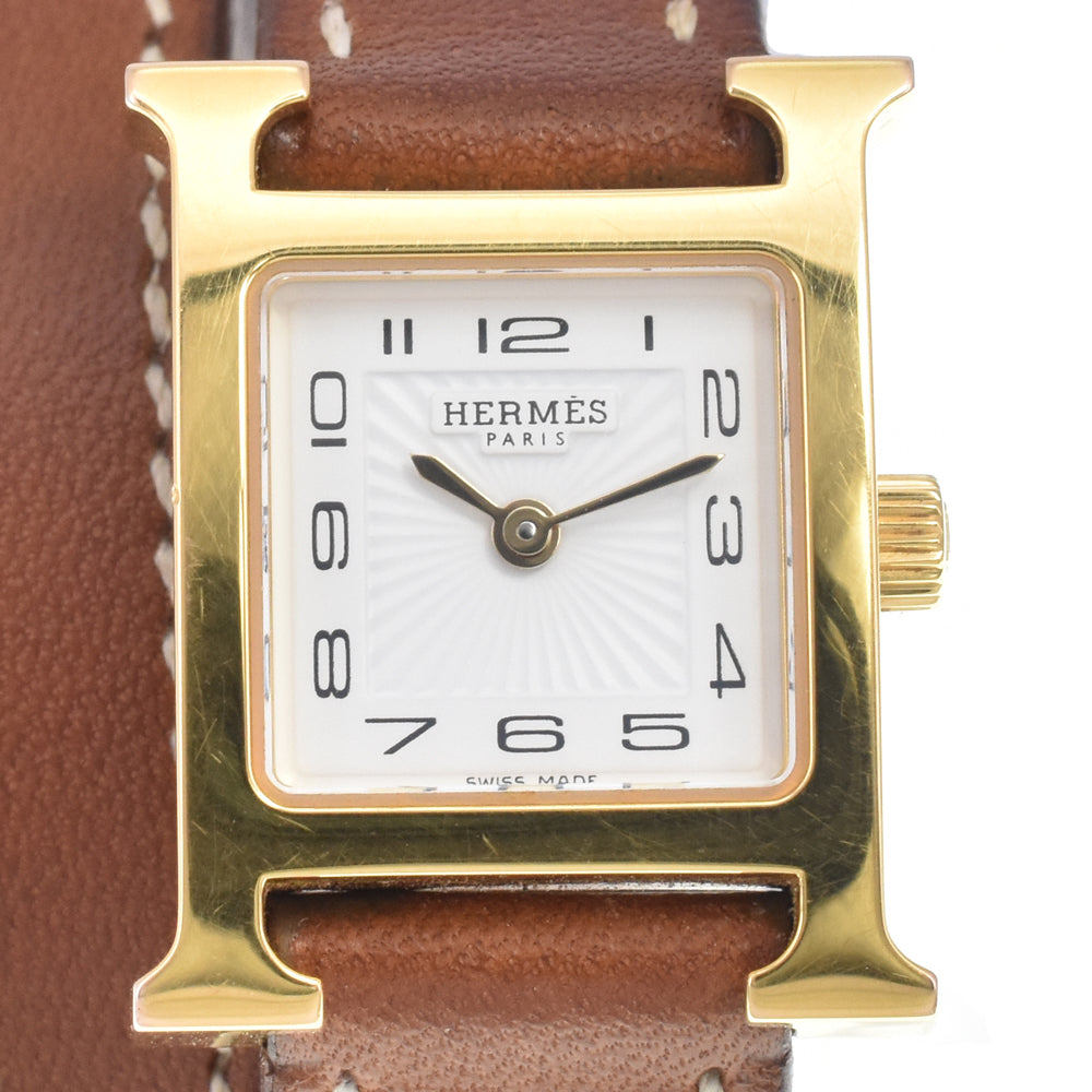 HERMES H watch HH1.101 Dubrutur white Dial Quartz Ladies
 Watch E#147212
