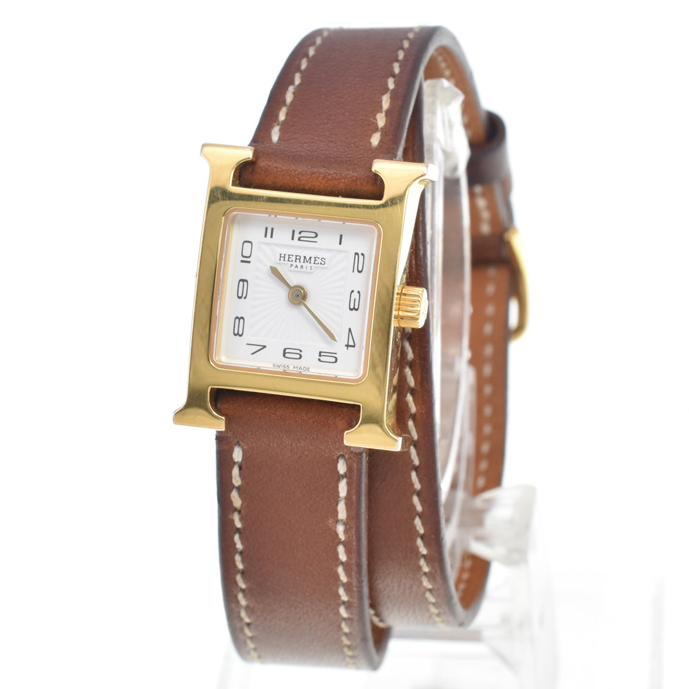 HERMES H watch HH1.101 Dubrutur white Dial Quartz Ladies
 Watch E#147212