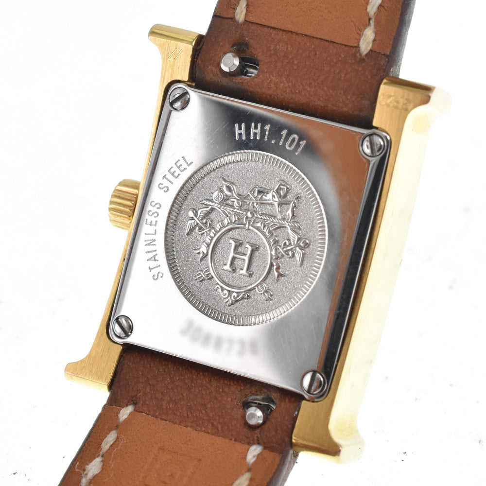 HERMES H watch HH1.101 Dubrutur white Dial Quartz Ladies
 Watch E#147212