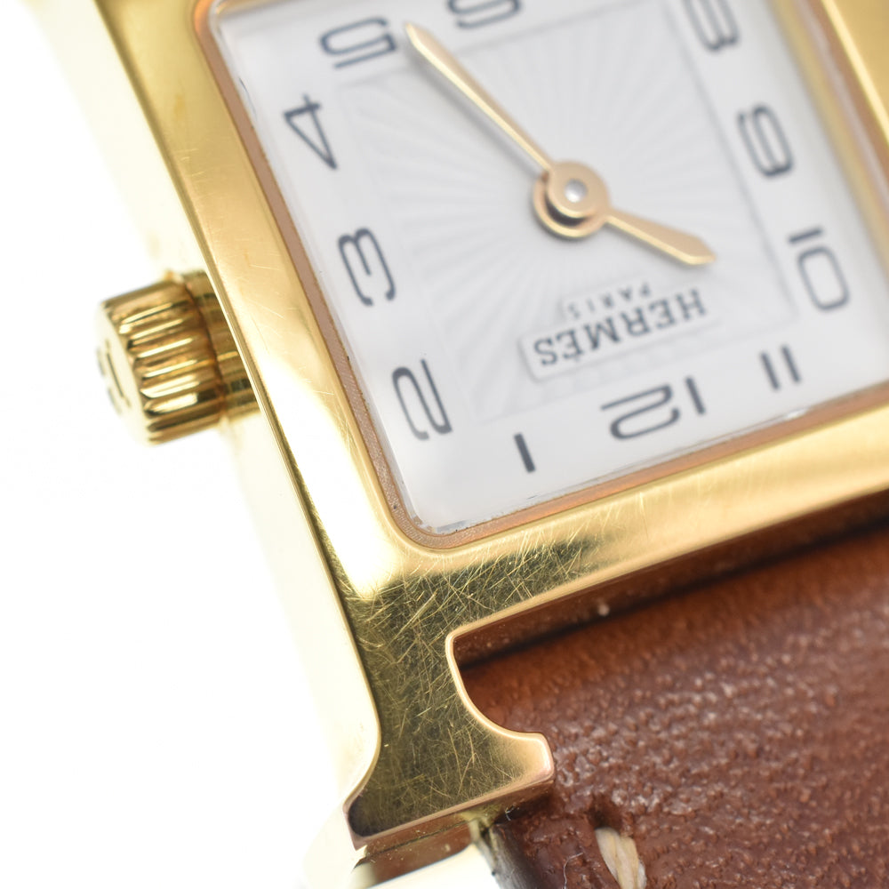 HERMES H watch HH1.101 Dubrutur white Dial Quartz Ladies
 Watch E#147212