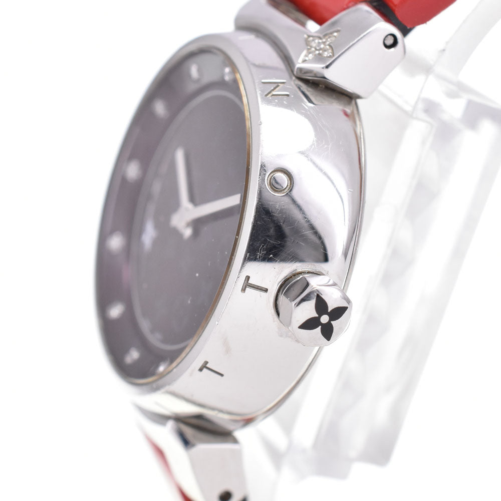 LOUIS VUITTON Tambour Disc Dearmon Q12M3 10P diamond Amarrant Dial Quartz Ladies
 Watch D#147216