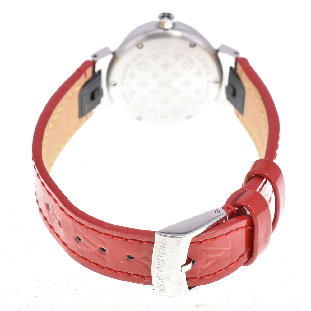 LOUIS VUITTON Tambour Disc Dearmon Q12M3 10P diamond Amarrant Dial Quartz Ladies
 Watch D#147216