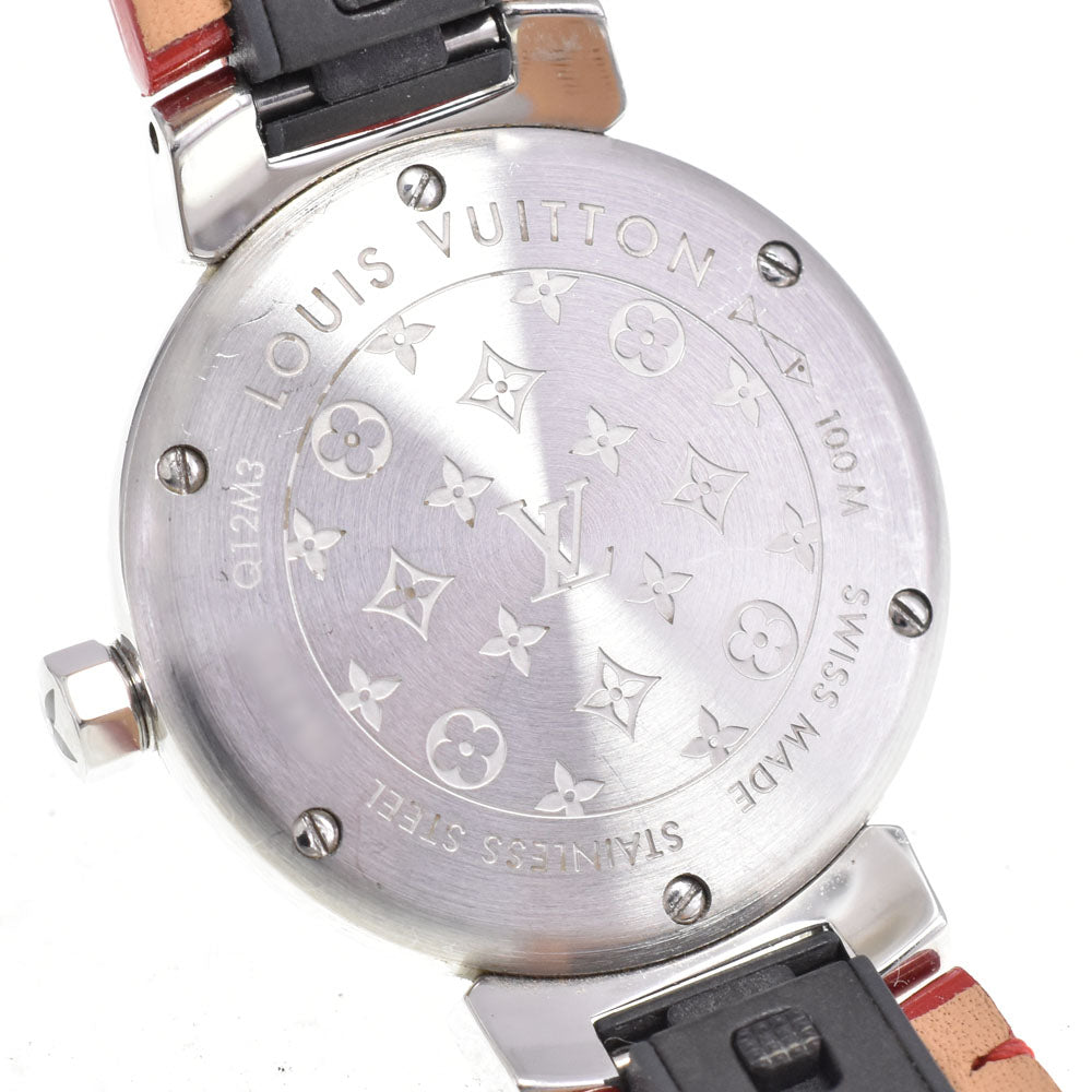 LOUIS VUITTON Tambour Disc Dearmon Q12M3 10P diamond Amarrant Dial Quartz Ladies
 Watch D#147216
