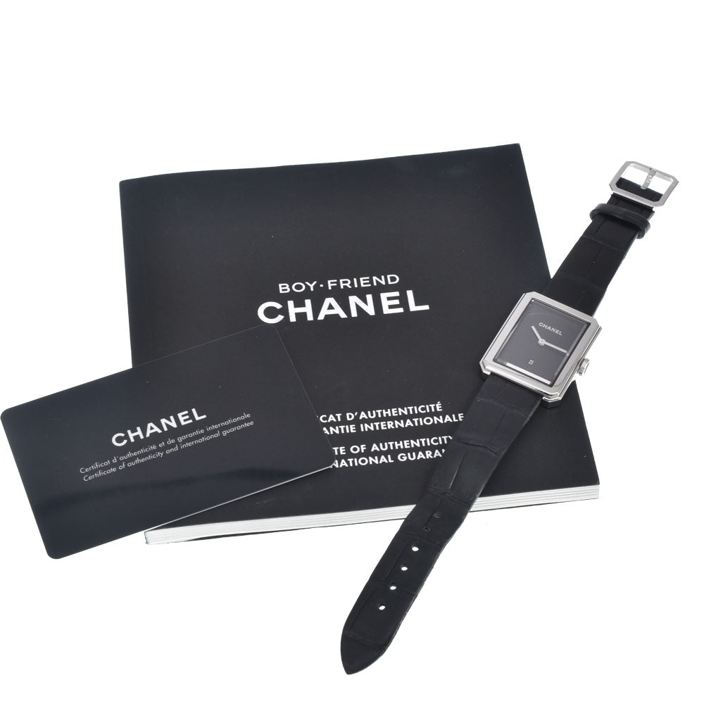 with paper CHANEL boy friend H4884 Date black Dial Quartz Ladies
 Watch E#147217