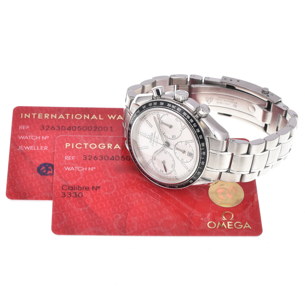 with paper OMEGA Speedmaster Racing 326.30.40.50.02.001 Chronograph Silver Dial Automatic Men's
 Watch D#147219