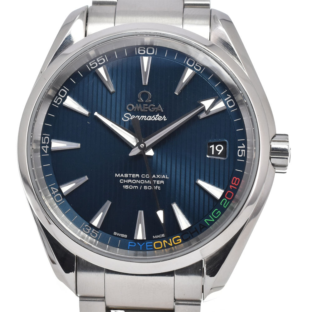 with paper OMEGA Seamaster Aqua Terra 522.10.42.21.03.001 Pyeongchang Olympic Collection blue Dial Automatic Men's
 Watch C#147221