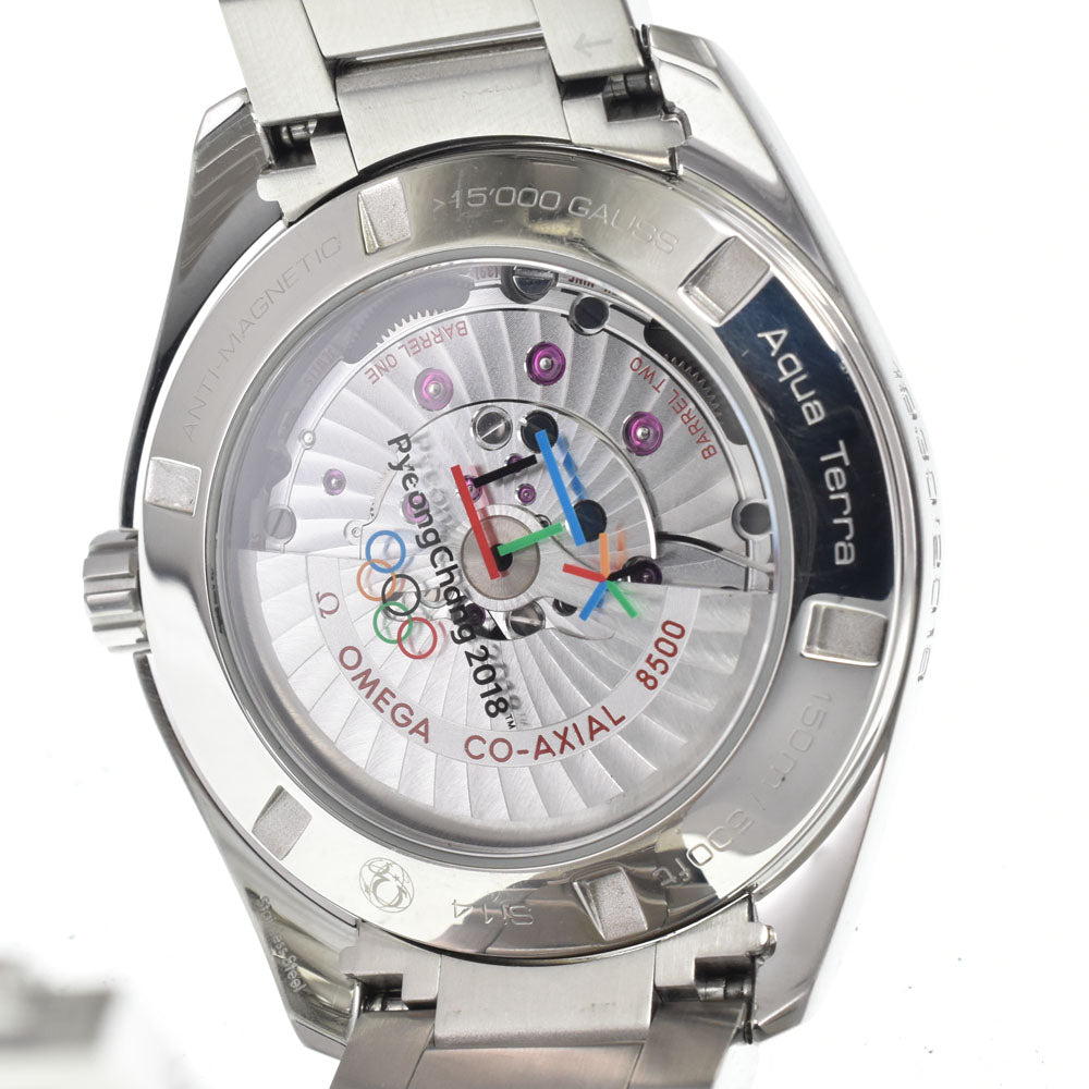 with paper OMEGA Seamaster Aqua Terra 522.10.42.21.03.001 Pyeongchang Olympic Collection blue Dial Automatic Men's
 Watch C#147221
