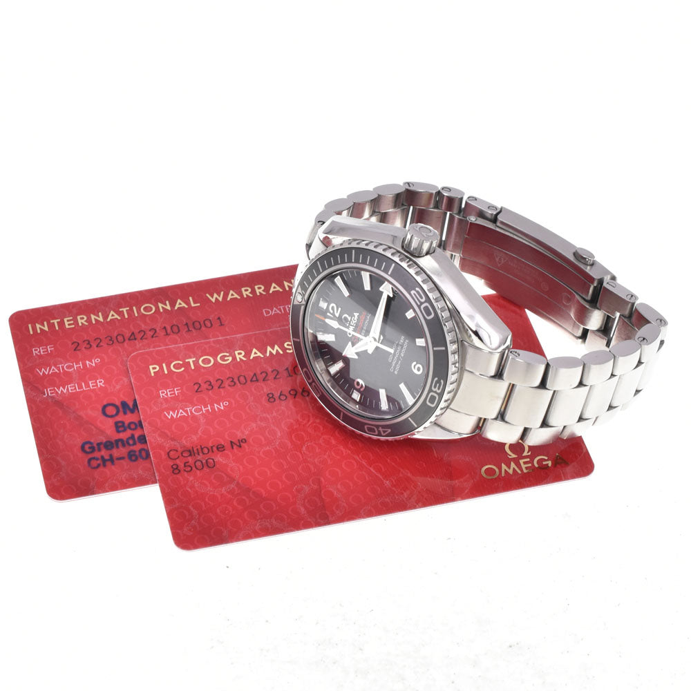 with paper OMEGA Seamaster Planet Ocean 232.30.42.21.01.001 Date black Dial Automatic Men's
 Watch E#147222