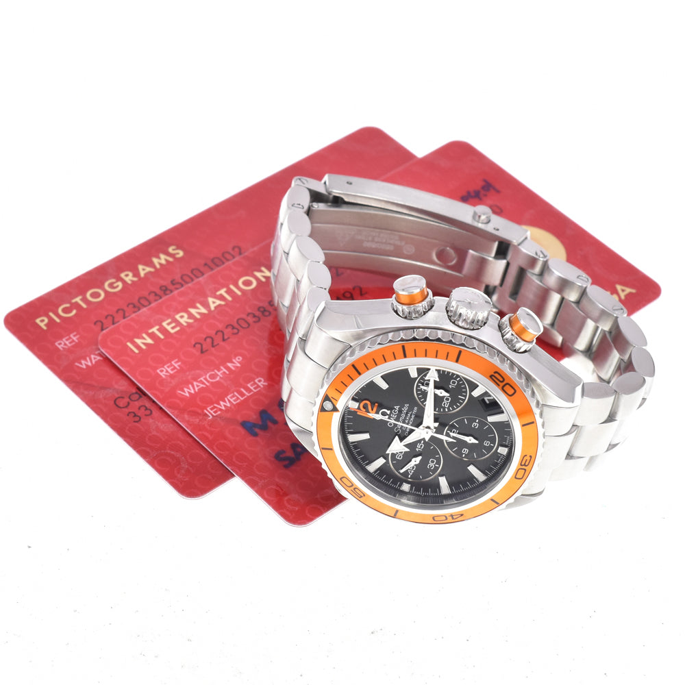 with paper OMEGA Seamaster Planet Ocean 222.30.38.50.01.002 black Dial Automatic Unisex
 Watch D#147223