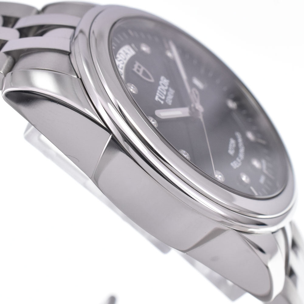 with paper TUDOR Glamor Day Date 56000 10P diamond black Dial Automatic Men's
 Watch J#147225