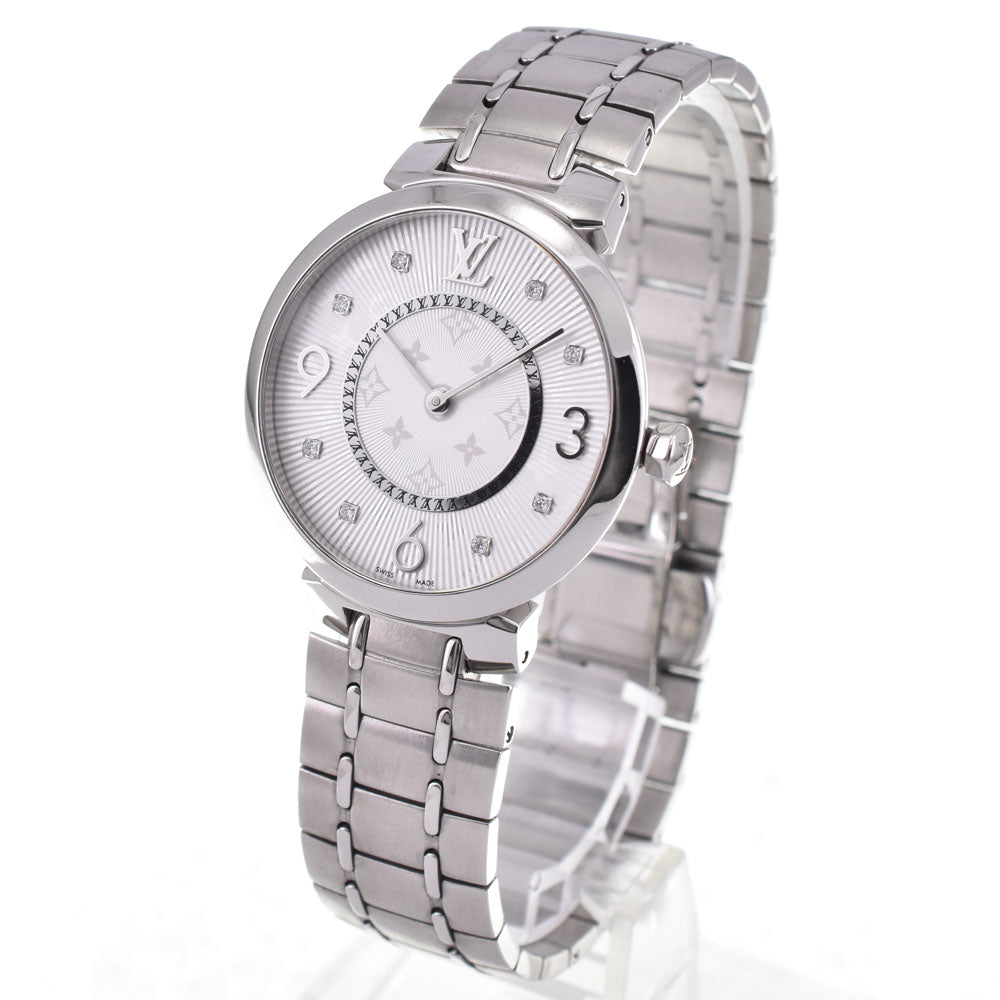 LOUIS VUITTON Tambour Slim MM Q13MJZ 8P diamond white Dial Quartz Ladies
 Watch E#147227