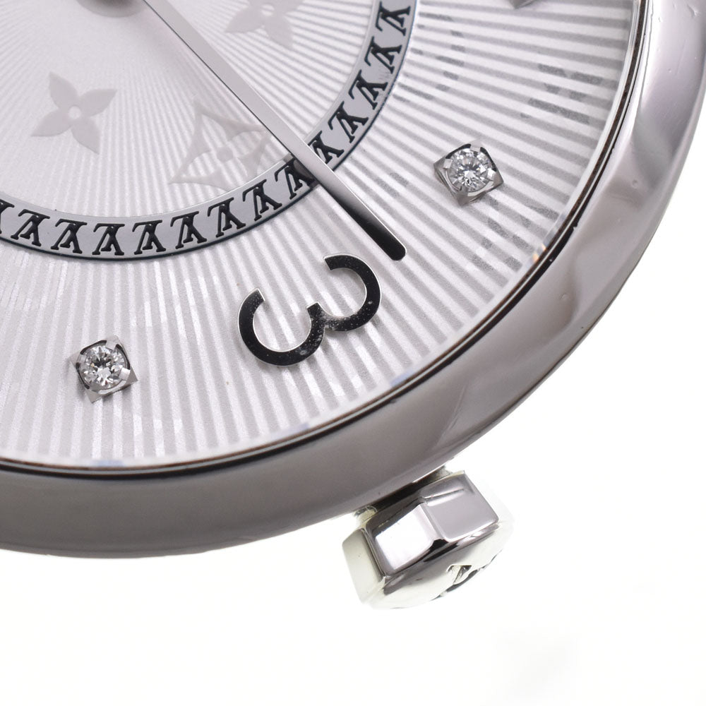 LOUIS VUITTON Tambour Slim MM Q13MJZ 8P diamond white Dial Quartz Ladies
 Watch E#147227