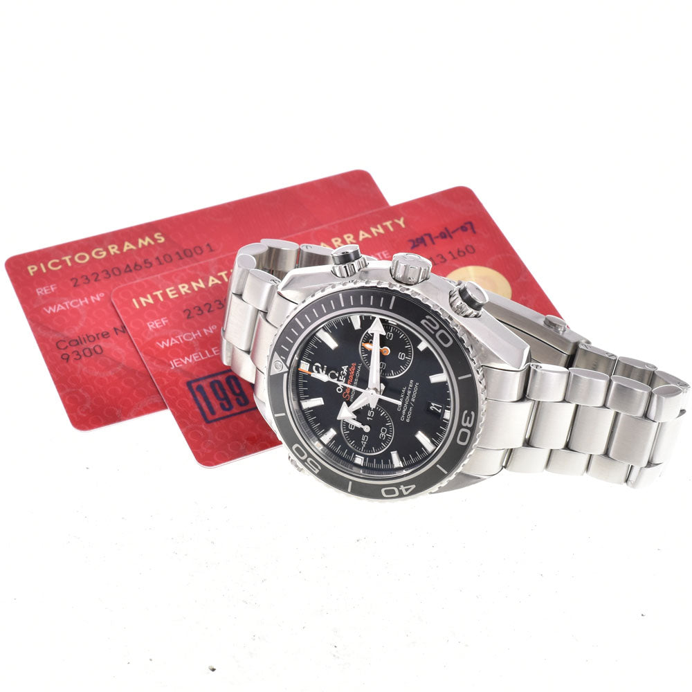 with paper OMEGA Seamaster Planet Ocean 232.30.46.51.01.001 Chronograph black Dial Automatic Men's
 Watch E#147229