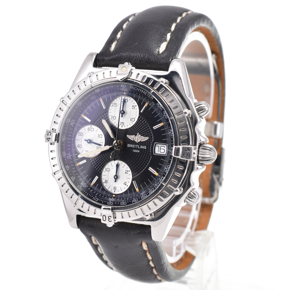 with paper BREITLING Chronomat A13050.1 Chronograph black Dial Automatic Men's
 Watch E#147232