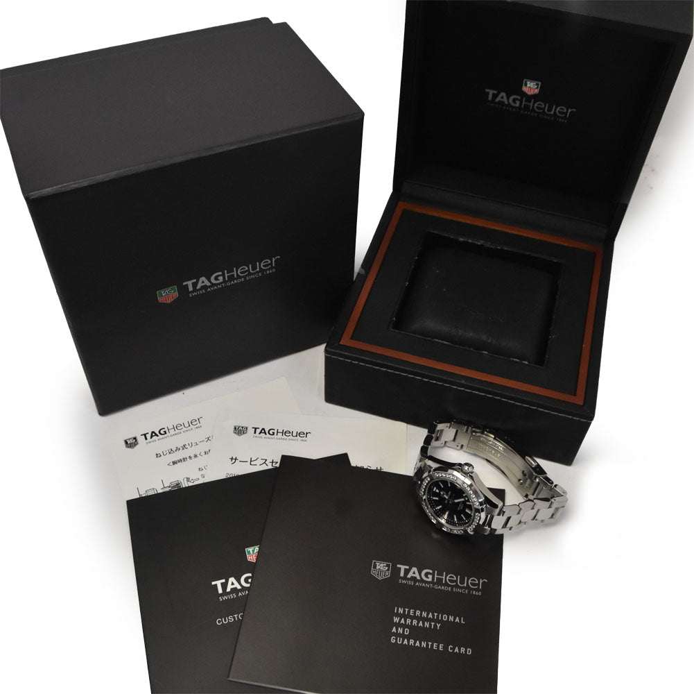 TAG HEUER Aqua racer WAY131N Diamond Bezel Blue shell Dial Quartz Ladies
 Watch D#147233