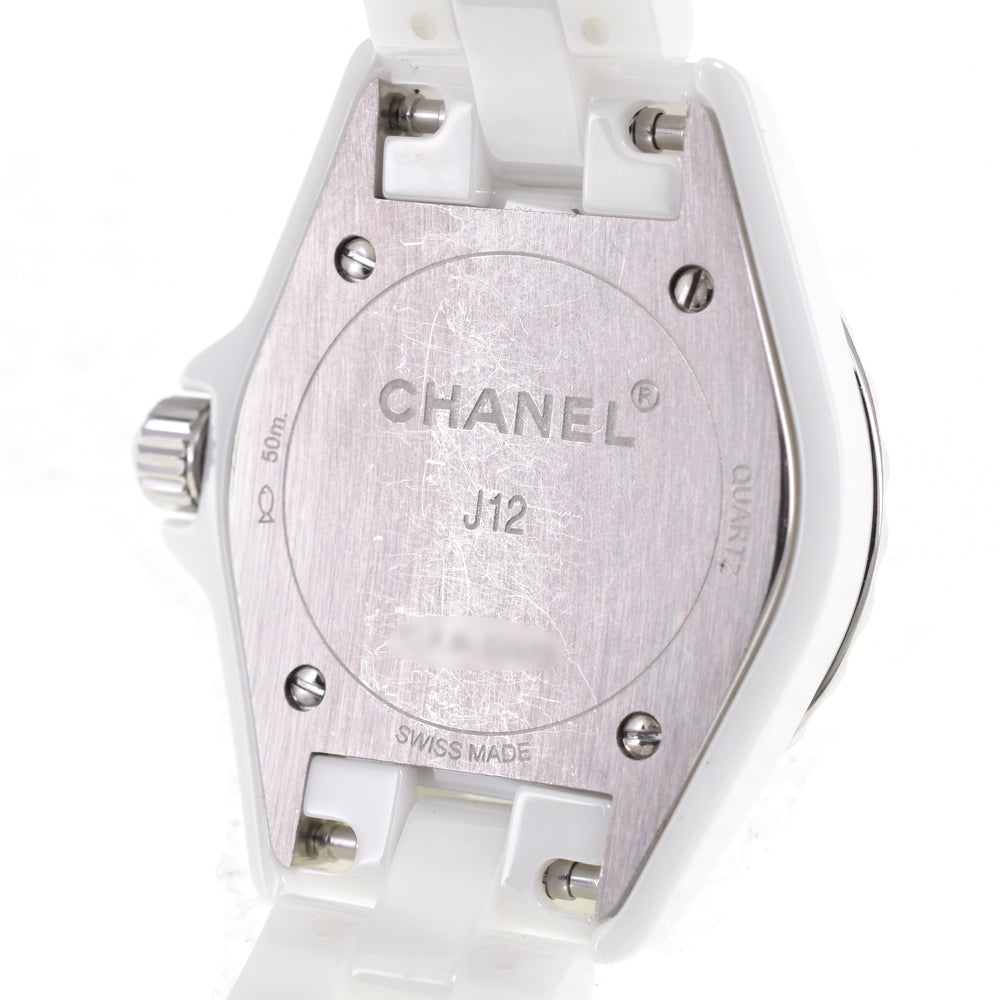 with paper CHANEL J12 H3243 Diamond pink sapphire White shell Dial Quartz Ladies
 Watch D#147237