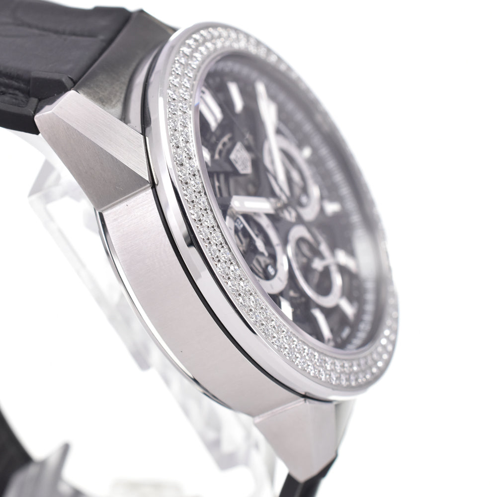 with paper TAG HEUER Carrera Caliber Heuer 02 CBG2A12.FC6450 Diamond Bezel skeleton Dial Automatic Men's
 Watch D#147241