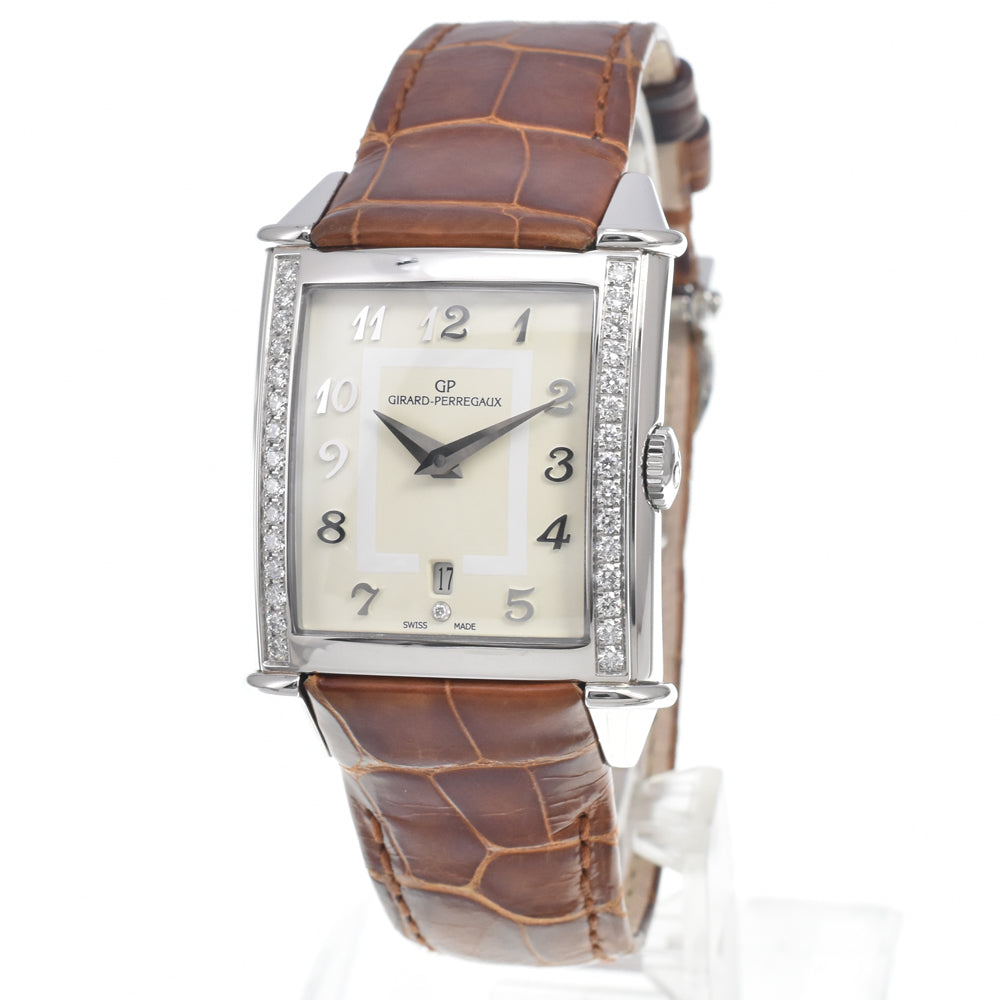 with paper GIRARD-PERREGAUX Vintage 1945 25860 diamond Ivory Dial Automatic Unisex
 Watch E#147249