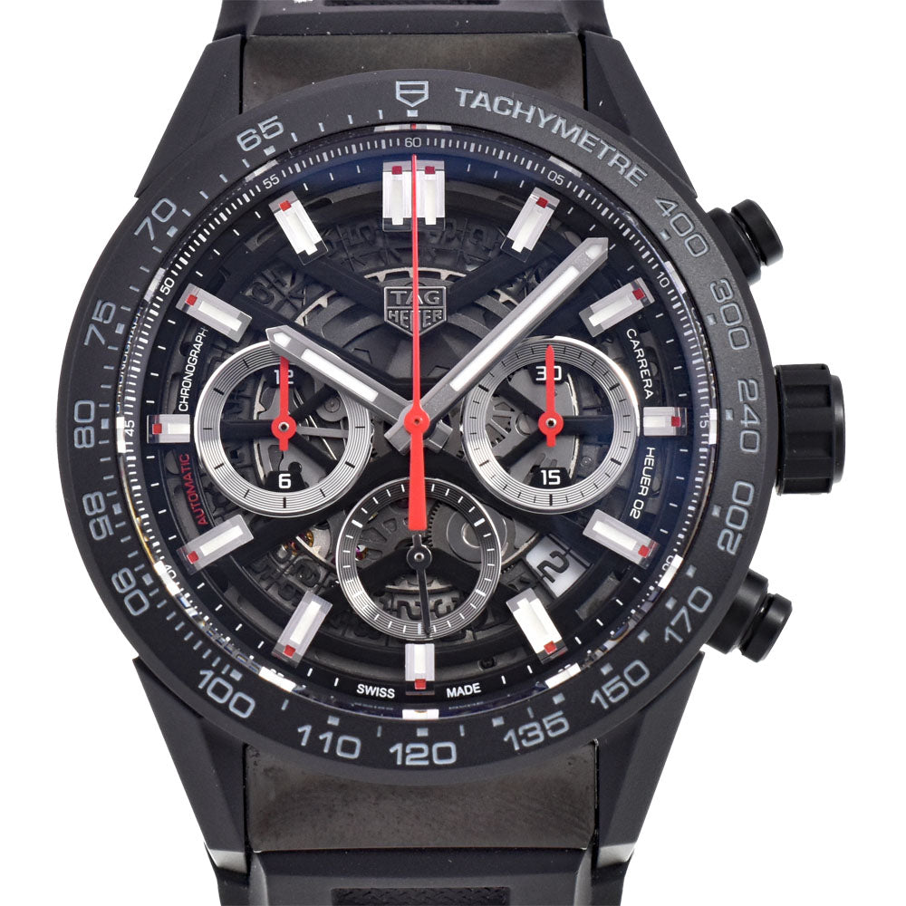 with paper TAG HEUER Carrera Caliber Heuer 02 CBG2090.FT6145 Chronograph black Dial Automatic Men's
 Watch D#147257