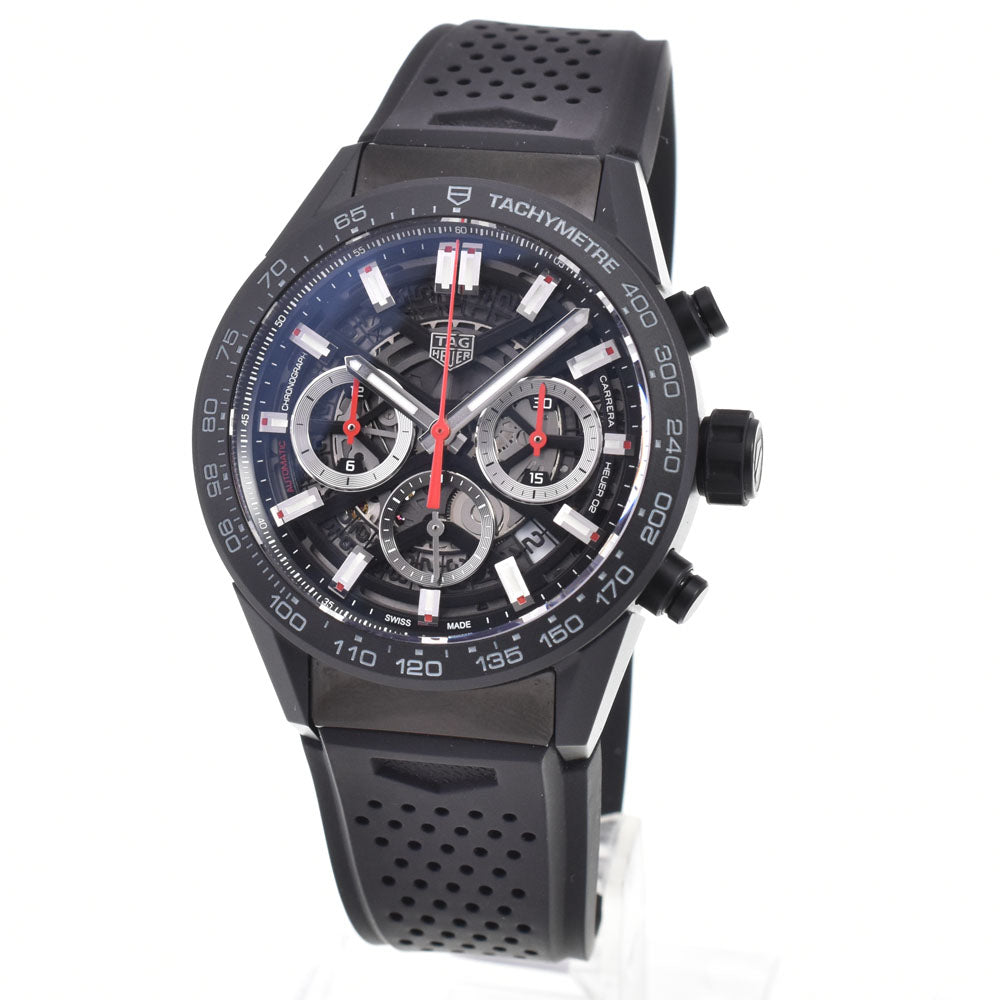 with paper TAG HEUER Carrera Caliber Heuer 02 CBG2090.FT6145 Chronograph black Dial Automatic Men's
 Watch D#147257