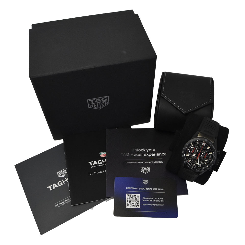 with paper TAG HEUER Carrera Caliber Heuer 02 CBG2090.FT6145 Chronograph black Dial Automatic Men's
 Watch D#147257