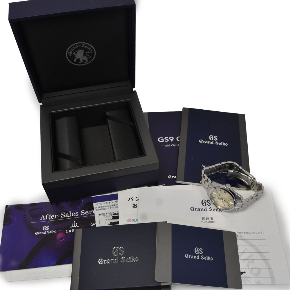 with paper SEIKO Grand Seiko SBGA373/9R65-0CV0 Power reserve date Silver Dial Spring drive Men's
 Watch D#147264