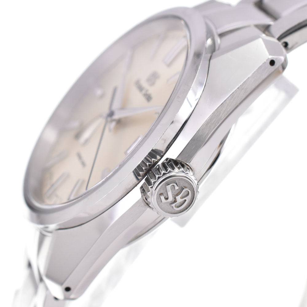 with paper SEIKO Grand Seiko SBGA373/9R65-0CV0 Power reserve date Silver Dial Spring drive Men's
 Watch D#147264