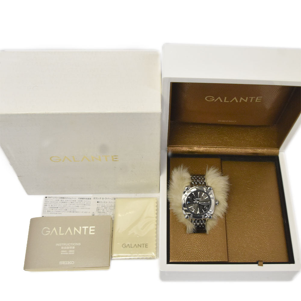 SEIKO Galante SBLA077 black Dial Spring drive Men's
 Watch H#147272