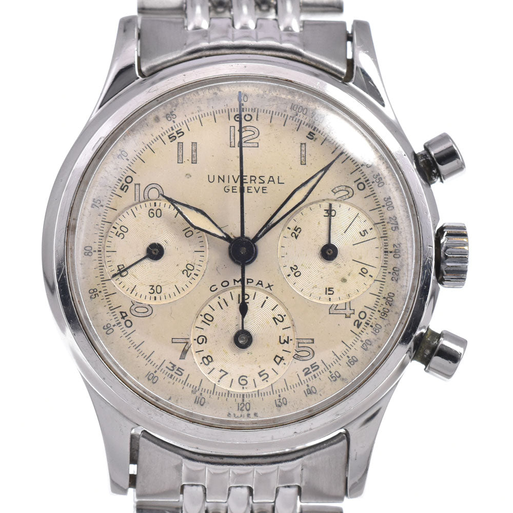 Universal Genve Compax 22278 vintage Silver Dial Hand Winding Men's
 Watch O#147280