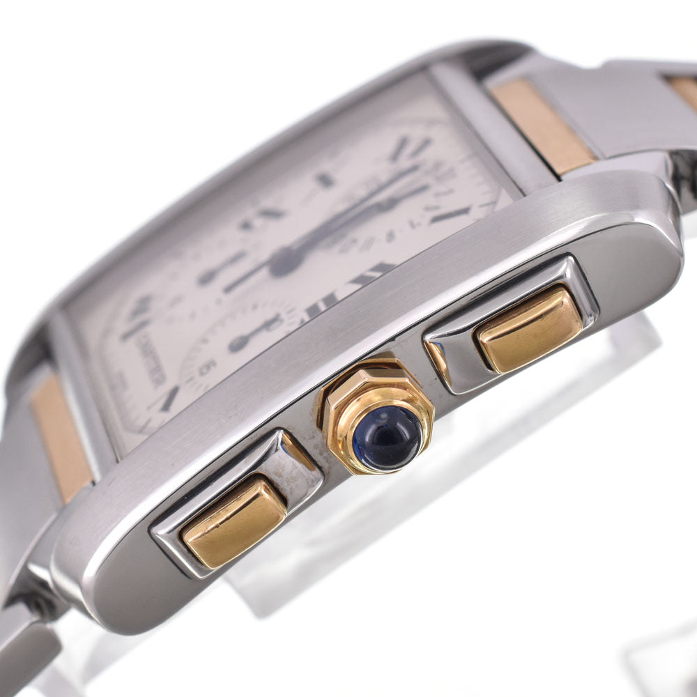 CARTIER Tank francaise LM W51004Q4 Date Ivory Dial Quartz Men's
 Watch G#147289