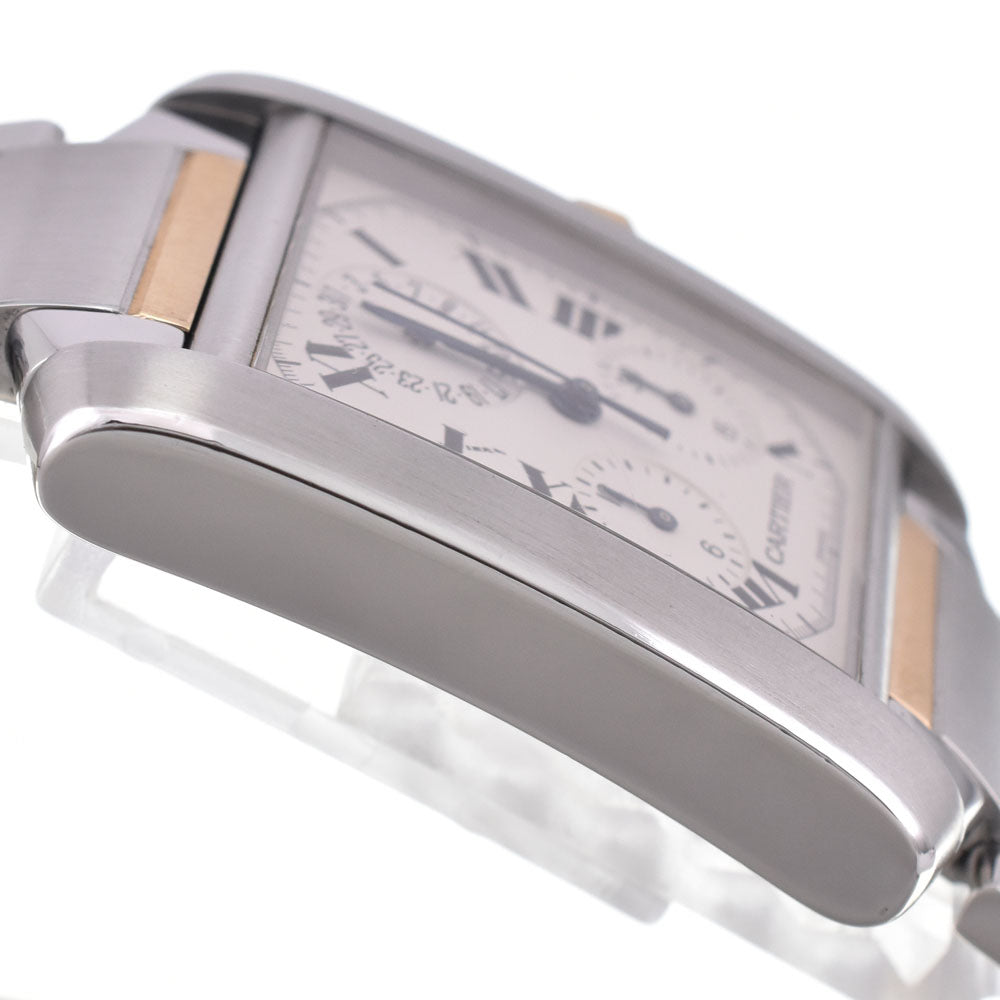 CARTIER Tank francaise LM W51004Q4 Date Ivory Dial Quartz Men's
 Watch G#147289