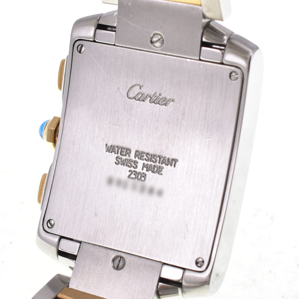 CARTIER Tank francaise LM W51004Q4 Date Ivory Dial Quartz Men's
 Watch G#147289