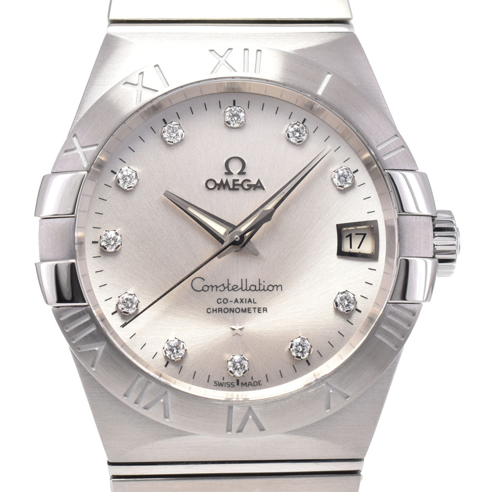 with paper OMEGA Constellation 123.10.38.21.52.001 12P diamond Silver Dial Automatic Men's
 Watch D#147290