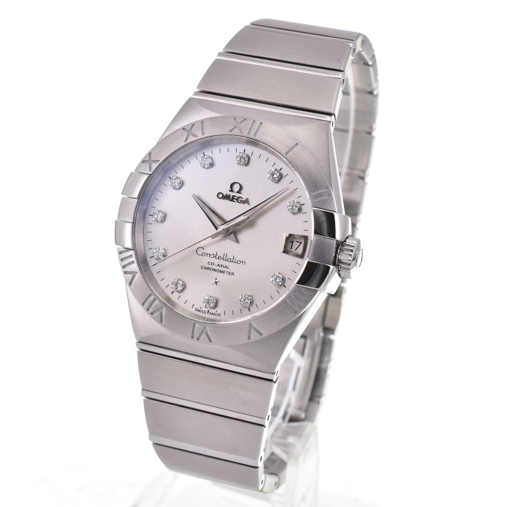 with paper OMEGA Constellation 123.10.38.21.52.001 12P diamond Silver Dial Automatic Men's
 Watch D#147290