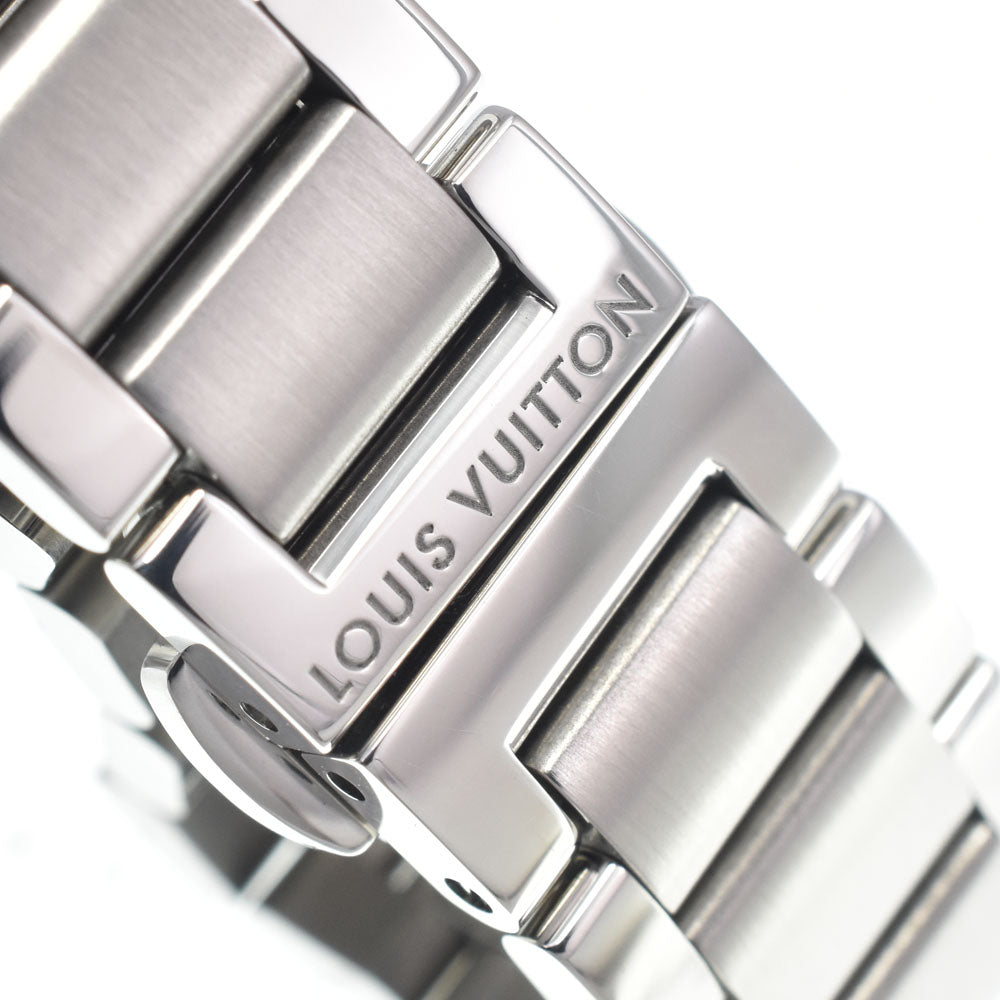 LOUIS VUITTON Tambour Slim PM Monogram Q12MG 8P diamond Silver Dial Quartz Ladies
 Watch H#147299