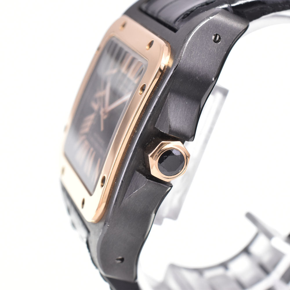 with paper CARTIER Santos 100 W2020009 black Dial Automatic Unisex
 Watch D#147302