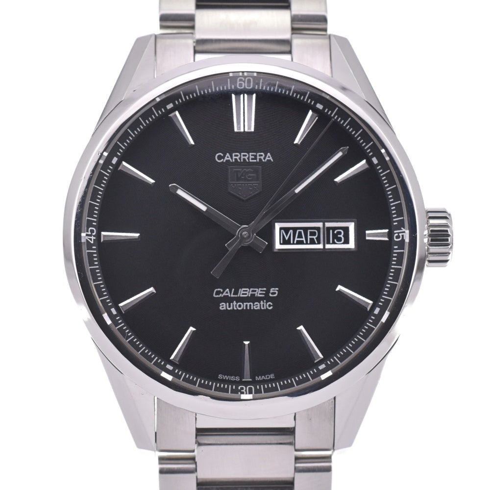 with paper TAG HEUER Carrera Caliber 5 WAR201A Day date black Dial Automatic Men's
 Watch L#143057
