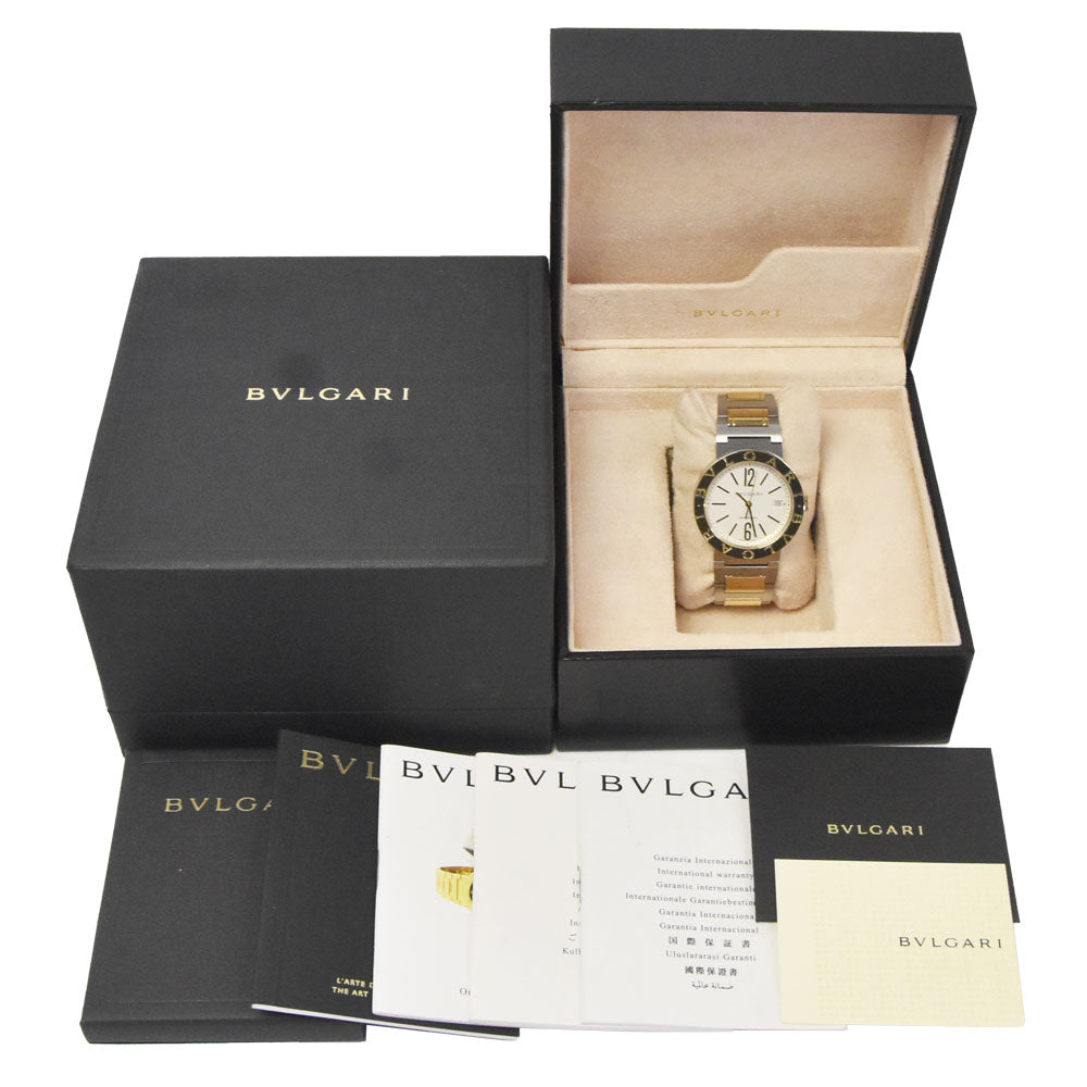 with paper BVLGARI Bvlgari Bvlgari BB38WSGD AUTO/N Stainless Steel/K18YG Silver Dial Automatic Men's
 Watch G#147311