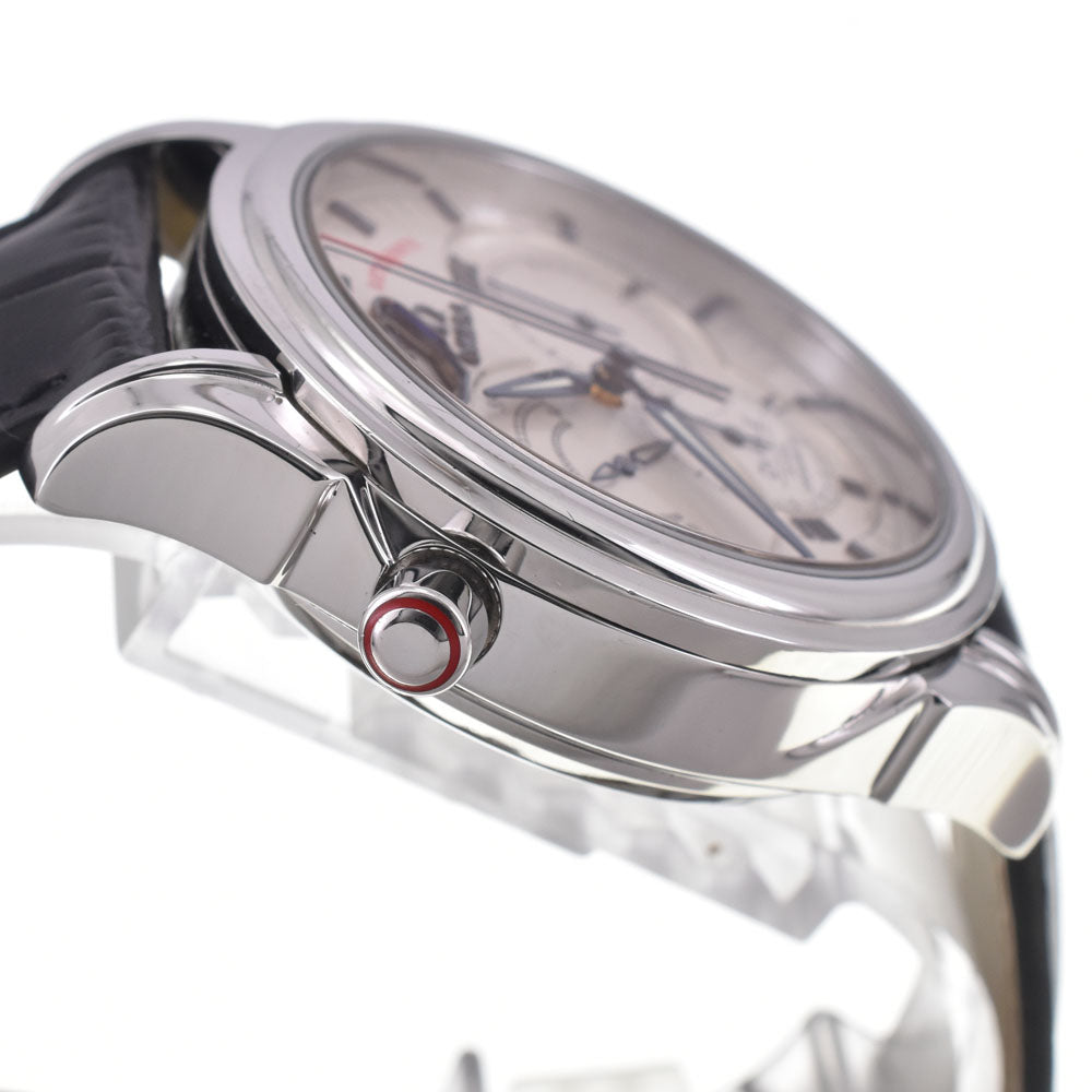 with paper OMEGA De Ville Co-Axial Rattrapante 4847.30.31 Chronograph see-through back white Dial Automatic Men's
 Watch H#147315