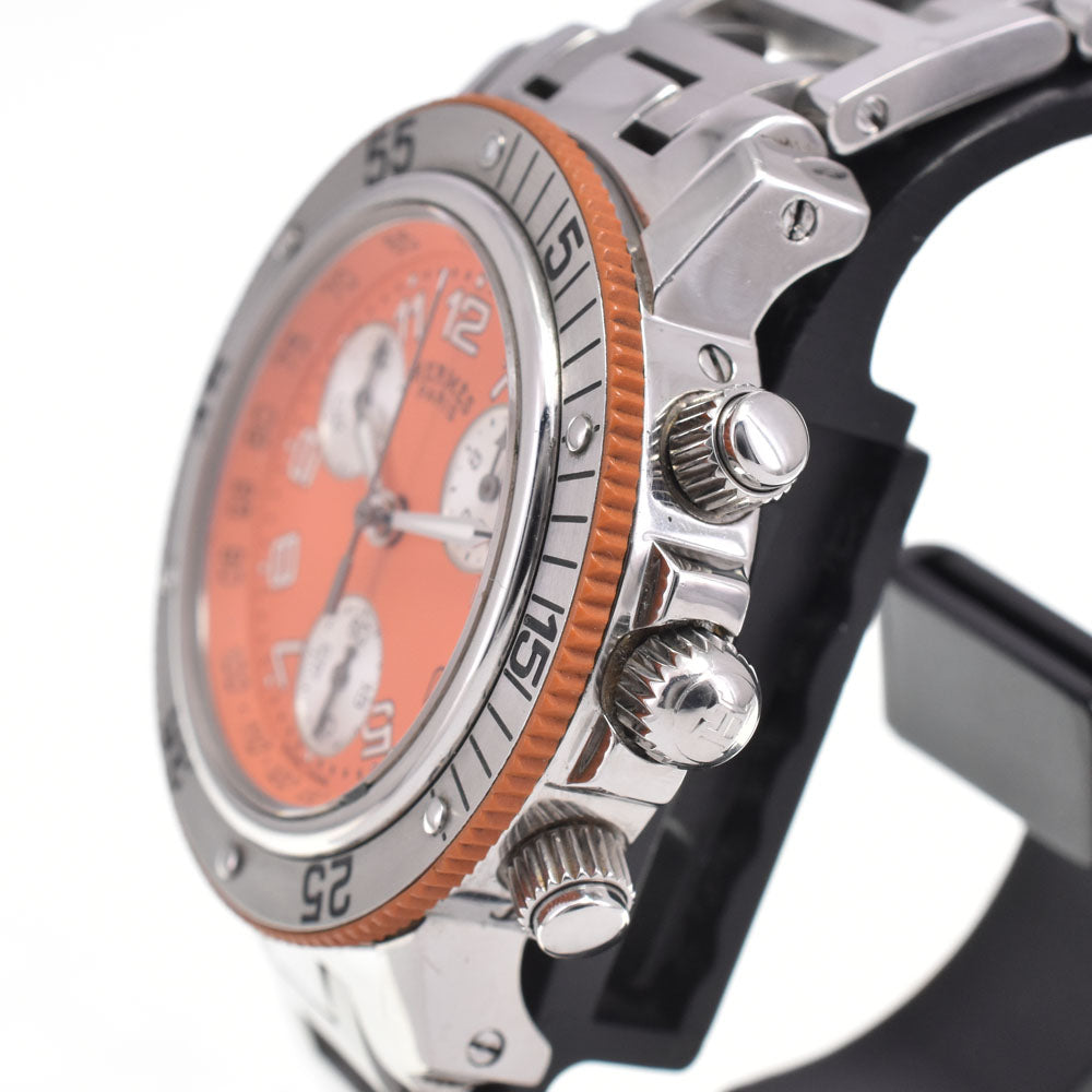 HERMES Clipper diver CL2.316 Chronograph Date Orange Dial Quartz Ladies
 Watch H#147317