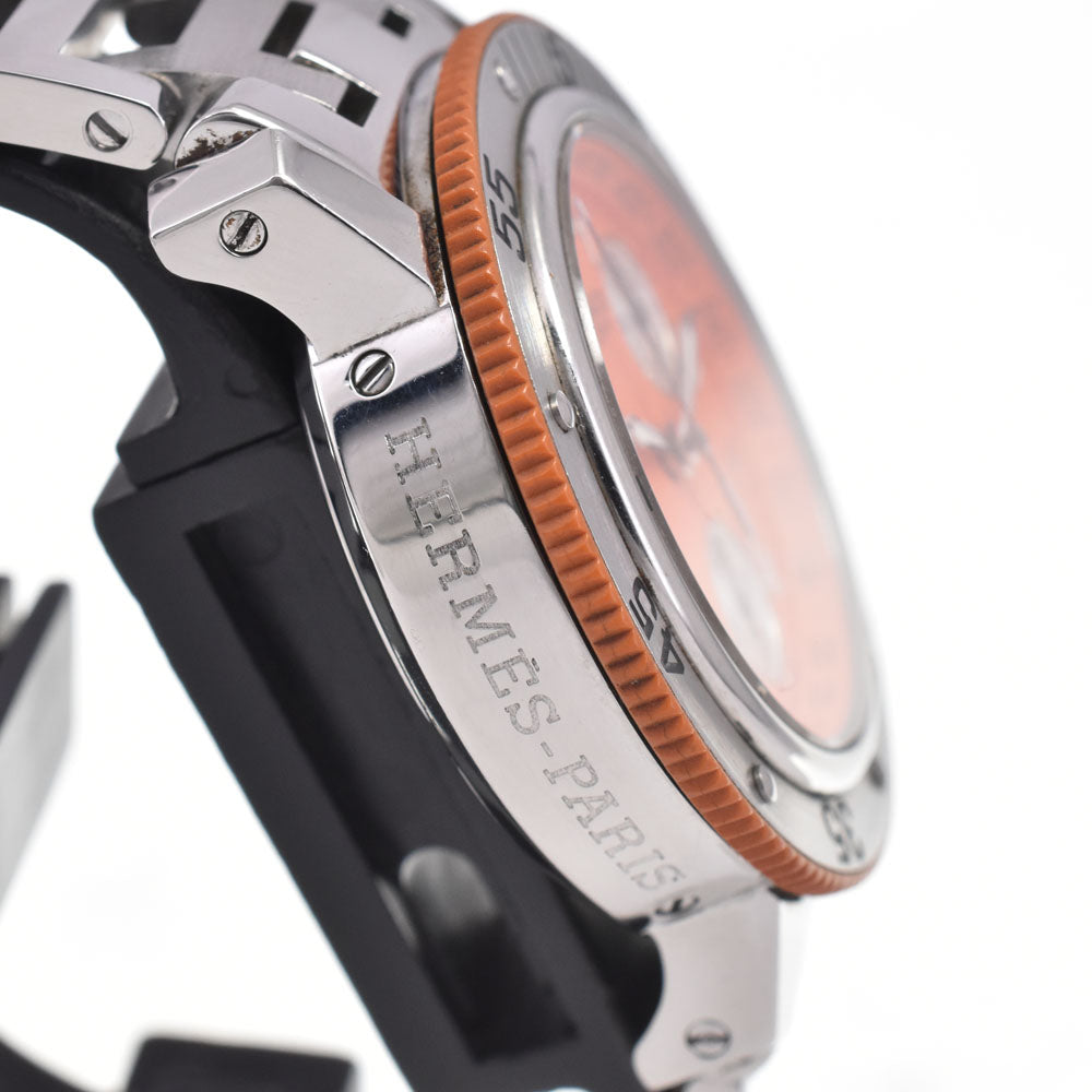 HERMES Clipper diver CL2.316 Chronograph Date Orange Dial Quartz Ladies
 Watch H#147317