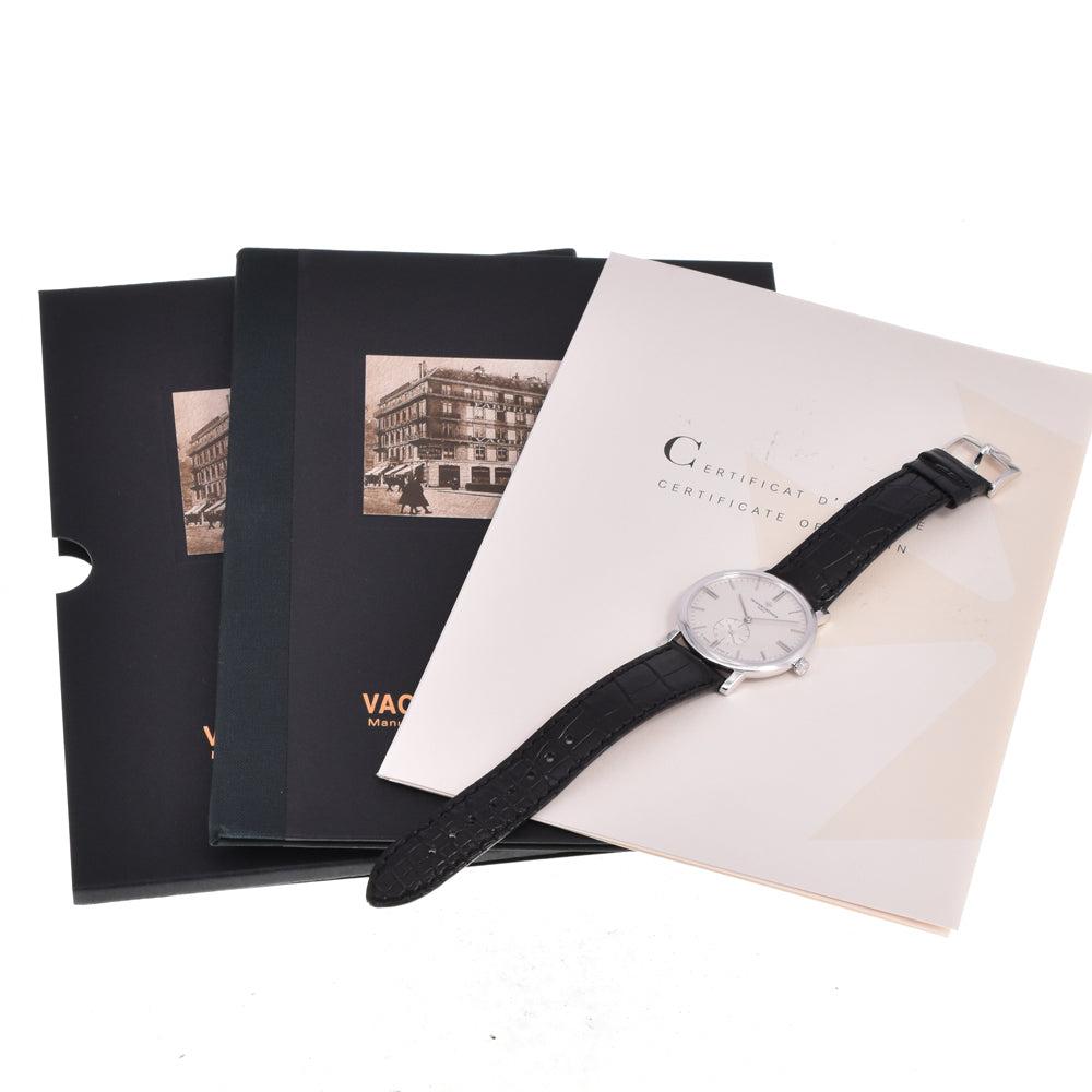 with paper VACHERON CONSTANTIN Patrimony semi-flat 81160/000G-9126 Silver Dial Hand Winding Men's
 Watch E#147318