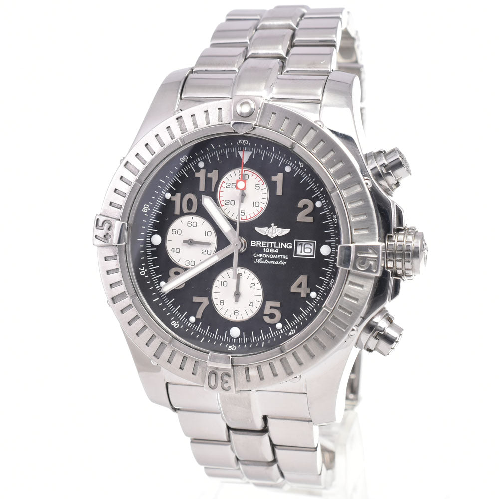 BREITLING Super avenger A13370 Chronograph black Dial Automatic Men's
 Watch ▢#147325