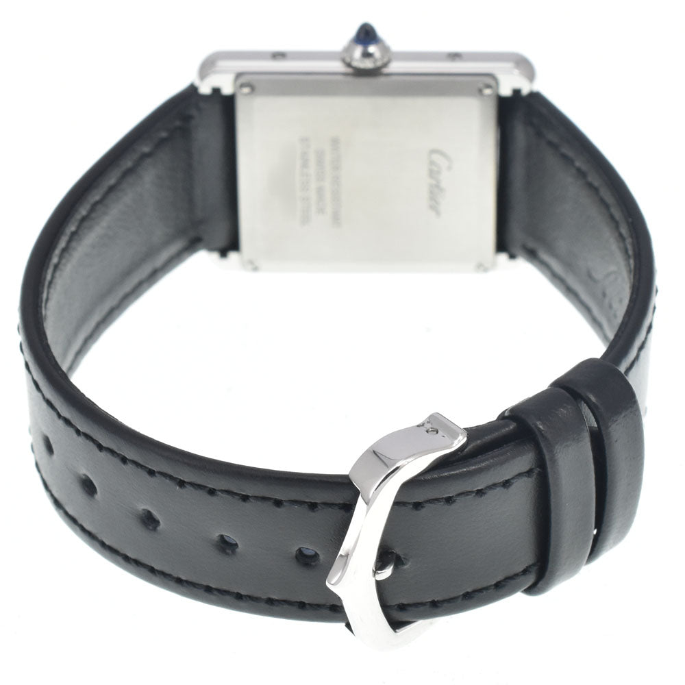with paper CARTIER Tank Must LM WSTA0072 Stainless Steel leather black Dial Quartz Unisex
 Watch D#147326