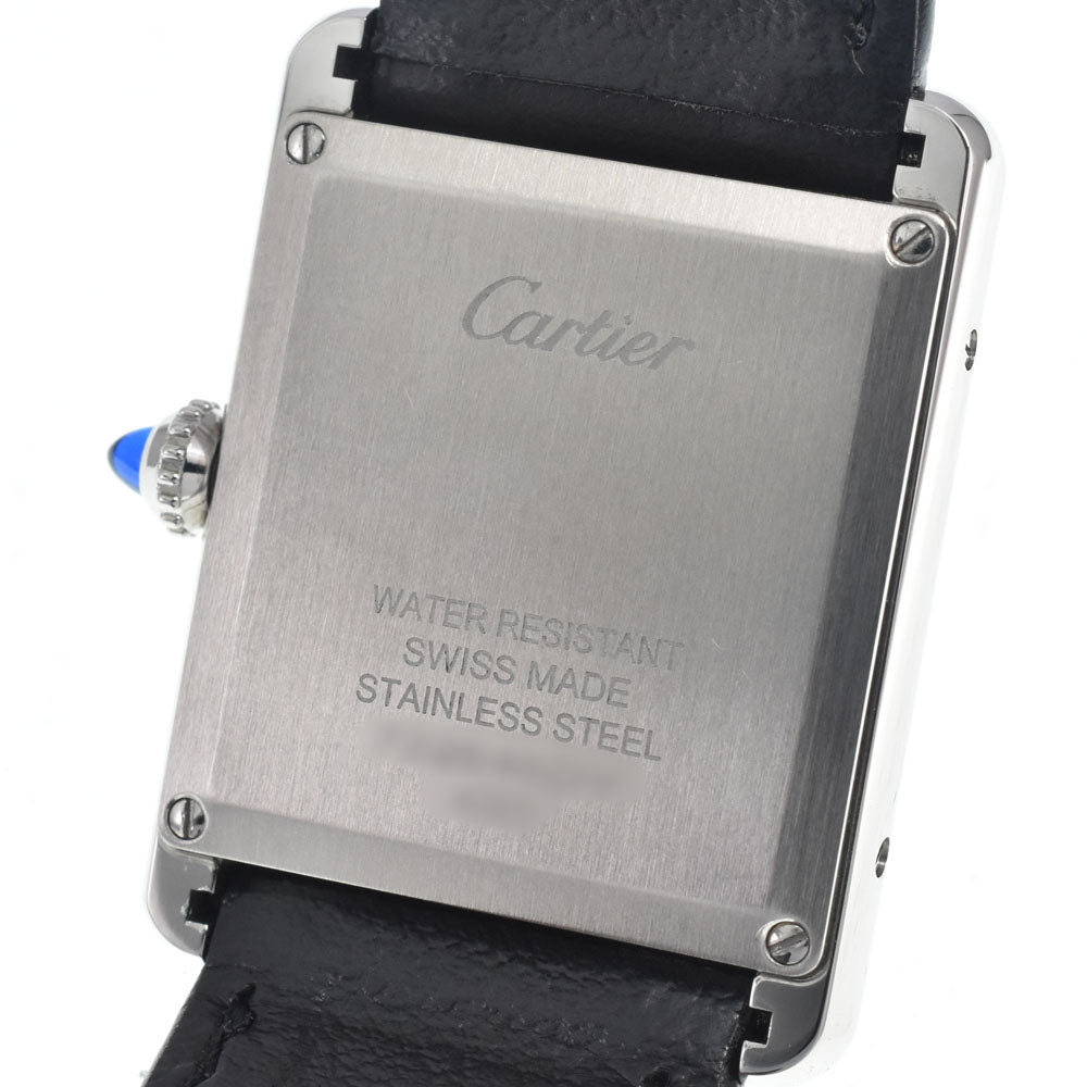 with paper CARTIER Tank Must LM WSTA0072 Stainless Steel leather black Dial Quartz Unisex
 Watch D#147326