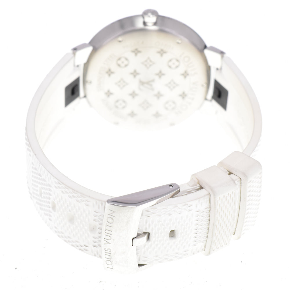 with paper LOUIS VUITTON Tanbur slim Q1E01 8P diamond white Dial Quartz Men's
 Watch E#147330