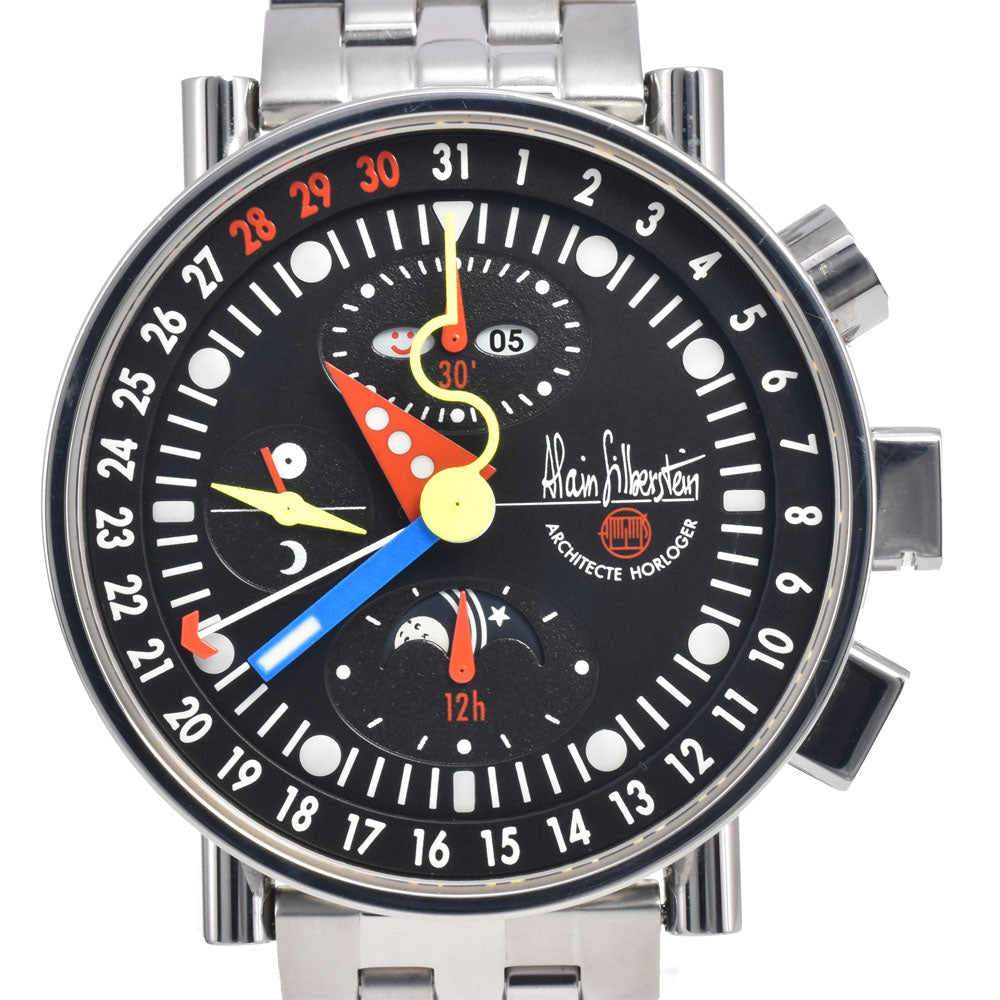 Alain Silberstein Chrono Bauhaus Valju 7751 Limited to 999 worldwide black Dial Automatic Men's
 Watch H#147345