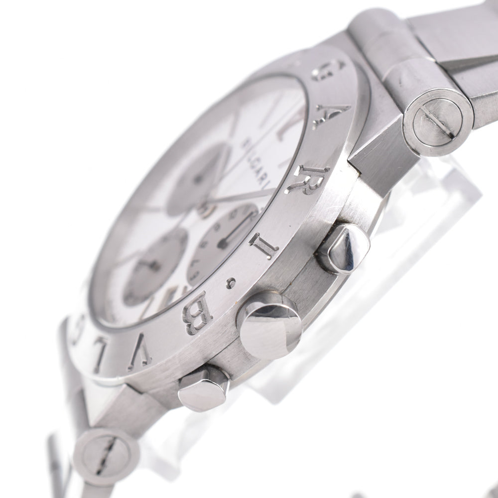 with paper BVLGARI Diagono Sports CH35S Chronograph white Dial Quartz Men's
 Watch D#147346