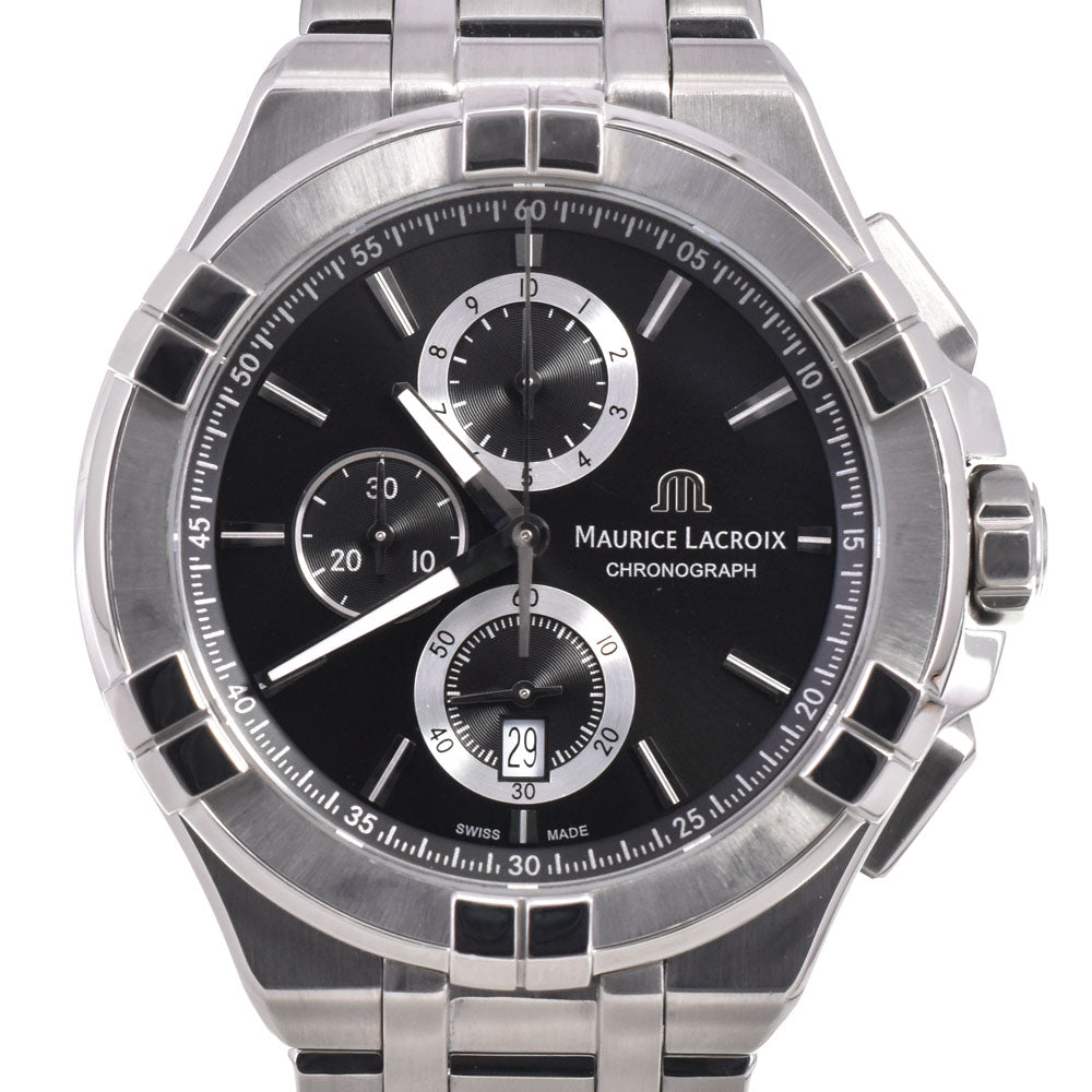 MAURICE LACROIX icon AI1018-SS002-330-1 Chronograph Date black Dial Quartz Men's
 Watch G#147350